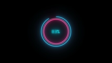 abstract glowing neon loading bar illustration  4k 