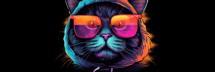 A Cat With Sunglasses A Sweatshirt