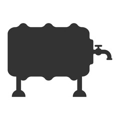 Vector illustration of gallons of water icon in dark color and transparent background(png).