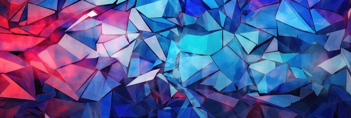 Abstract Mosaic Of Shattered Glass Or Mirrors - obrazy, fototapety, plakaty