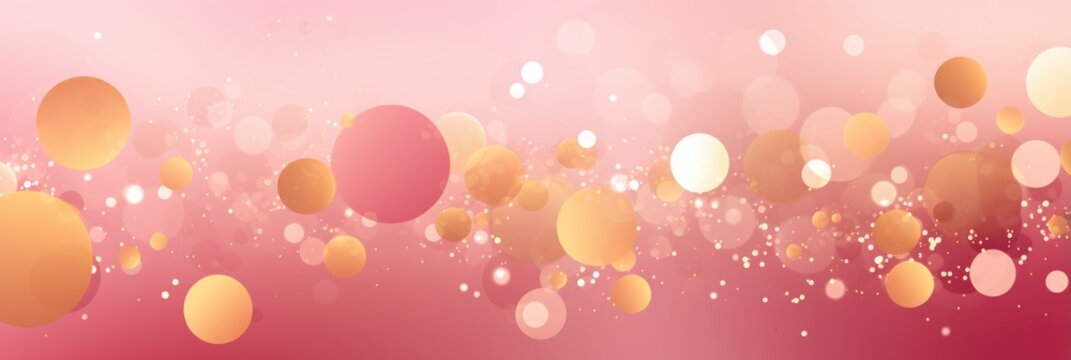 A Pink And Gold Background With Lots Of Bubbles Pink, Gold, Backgrounds, Bubbles, Design, Color