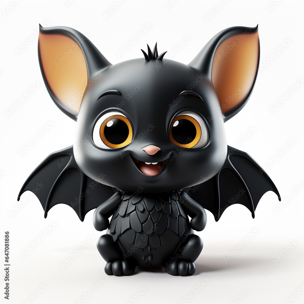 Sticker 3d cartoon cute bat