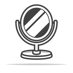 Makeup mirror icon transparent vector isolated