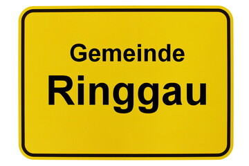 Illustration eines Ortsschildes der Gemeinde Ringgau in Hessen