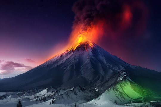 AI generated illustration volcanic eruption