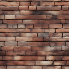 Obraz premium Seamless pattern that emulates the appearance of a brick wall with different brick sizes. Creating an vintage look of an old brick wall. Generative AI.
