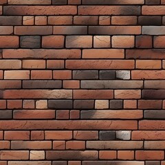 Obraz premium Seamless pattern that emulates the appearance of a brick wall with different brick sizes. Creating an vintage look of an old brick wall. Generative AI.