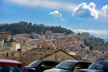 view of the city over ancona italy