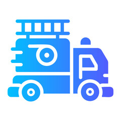 fire truck Gradient icon