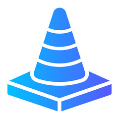 traffic cone Gradient icon