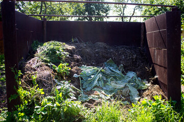 pile of compost. compost after harvest