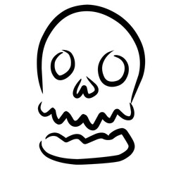 Skull Hand Drawn Illustration 