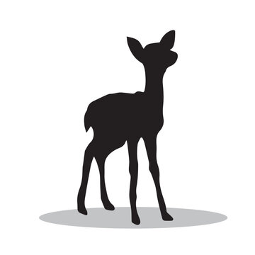 Deer Silhouette, cute Deer Vector Silhouette, Cute Deer cartoon Silhouette, Deer vector Silhouette, Deer icon Silhouette, Deer Silhouette illustration, Deer vector