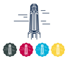 Dehradun City - Clock Tower -  Icon Illustration