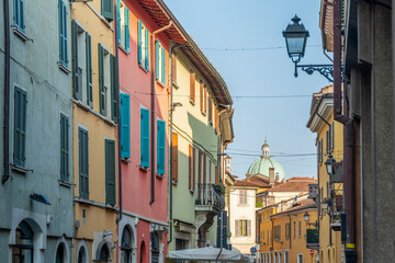 Fototapeta na wymiar architecture on the streets of brescia in italy