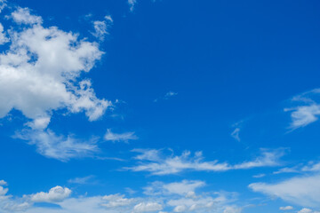 Fototapeta na wymiar 【写真素材】 青空　空　雲　真夏の空　背景　背景素材　8月　コピースペース 