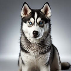 Obraz premium Cute Siberian Husky Dog