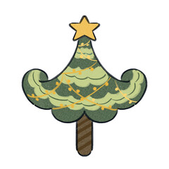 Christmas tree, Christmas illustration