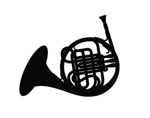 french horn silhouette