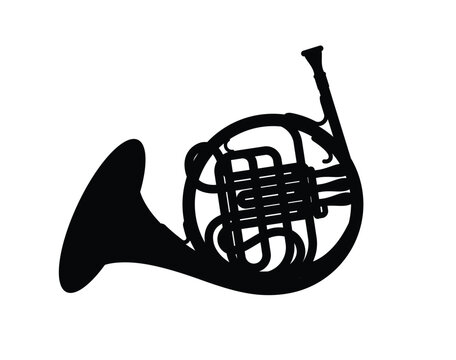 recommend clip art: french horn silhouette