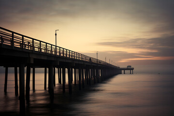 Fototapeta na wymiar sunrise at the pier