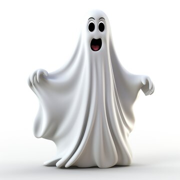 3d halloween ghost cartoon