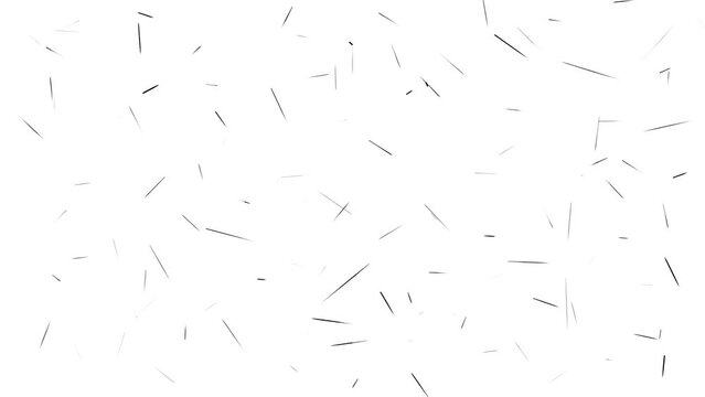 Small needles or specks of dust flicker on the screen