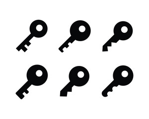 Keys icon, Closing and opening door, Locking and unlocking door key icons button, vector, sign, symbol, logo, illustration, flat design style isolated on white pictogram