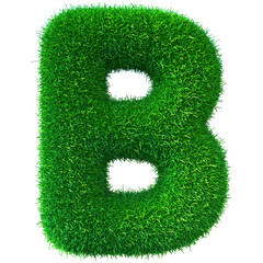 Grass Letter A - green alphabet font grass