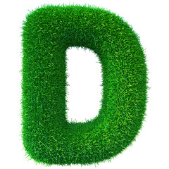 Grass Letter C - green alphabet font grass