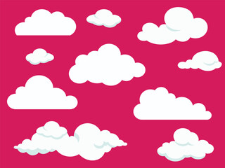 multi-style clouds design pack of clouds