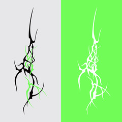 Brutalism streetwear element tribal tattoo shape asset acid poster, illustration vector creepy icon, symbol sick editable