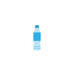 Water bottle flat style icon isolated on white background