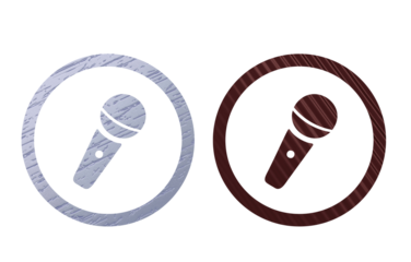 mic icon symbol with texture