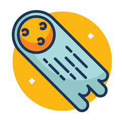 asteroid of space vector illustration icon