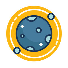 jupiter of space vector illustration icon