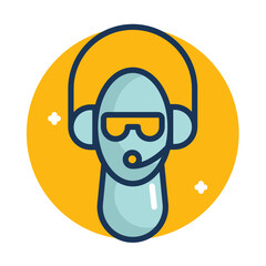 alien of space vector illustration icon