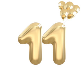 11 th anniversary - gold number anniversary © Chetra168