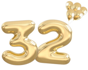 32 nd anniversary - gold number anniversary