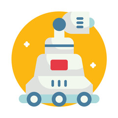 robot of space vector illustration icon