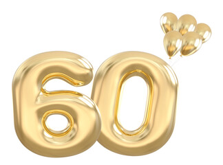 60 th anniversary - gold number anniversary