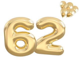 62 nd anniversary - gold number anniversary