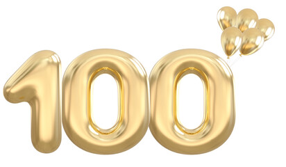 100 th anniversary - gold number anniversary