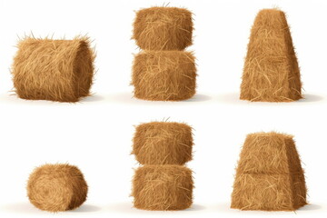 haystack on white background