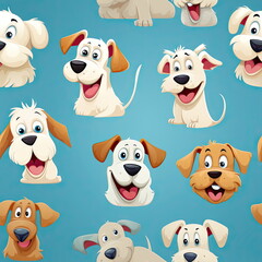 seamless Cartoon character of dog