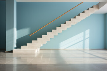 Minimalist staircase with clean lines and no distractions, Generative AI