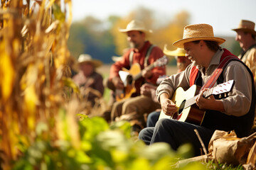 harvest festival with hayrides, corn mazes, and live bluegrass music on Thanksgiving weekend . AI...