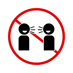 No conversations here. No talking allowed. Vector.