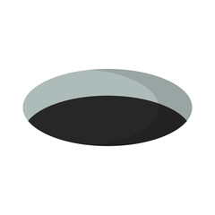 Flat design modern hole icon. Vector.