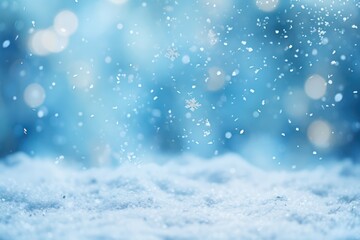 Fototapeta premium Snow falling, Winter background, Christmas greeting card template